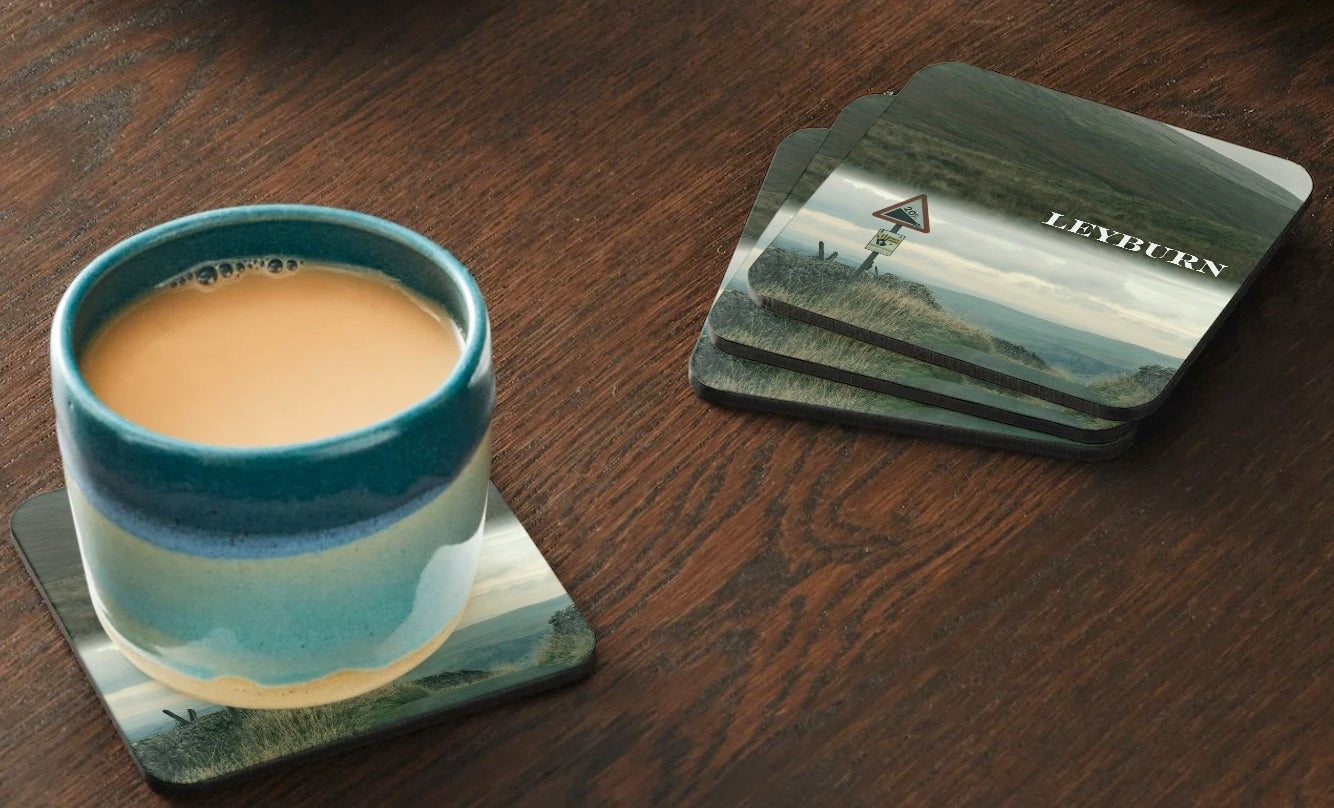 Leyburn Hillside Charm – Art Print Coaster