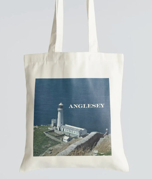 Anglesey Lighthouse Canvas Tote – Coastal Calm Collection