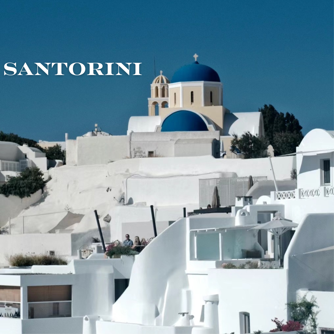 Santorini Blue – Scenic Photography Coaster